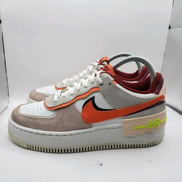 Nike Air Force 1 Shadow Low Trainers UK5/US7.5/EU38.5 CU8591-600 Orange Pearl - Picture 3 of 7
